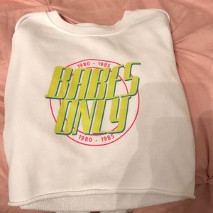 Forever 21 long sleeve babes only crop top